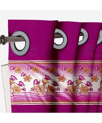 A Wine Printed Polyester Punching Window Curtain 2