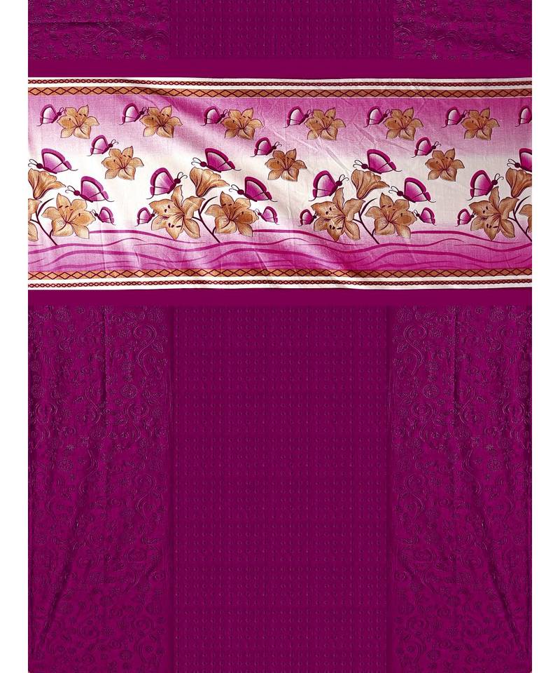 A Wine Printed Polyester Punching Window Curtain