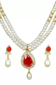 Natural Fresh Water Pearl Set From Hyderabad of Authenticity