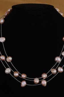 Natural Fresh Water Pearl Set From Hyderabad With Certificate of Authenticity