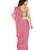 Dark pink plain satin saree with blouse