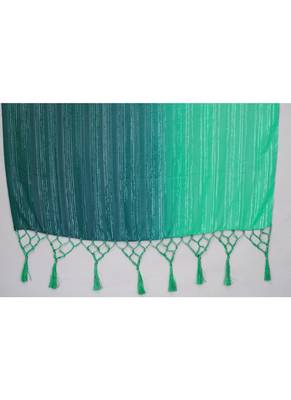 Green woven silk saree with blouse 5