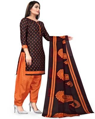 Brown paisley cotton salwar 4