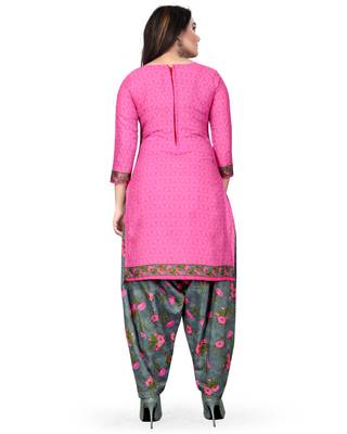 Pink geometric print cotton salwar 2