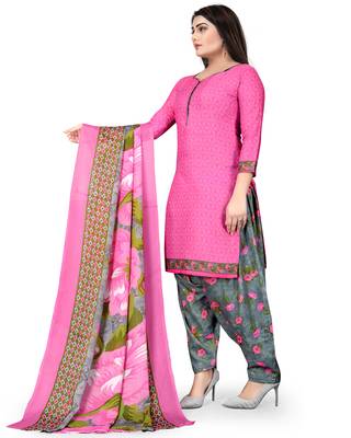 Pink geometric print cotton salwar 3