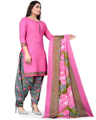 Pink geometric print cotton salwar 4