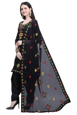 Black embroidered chanderi salwar 2