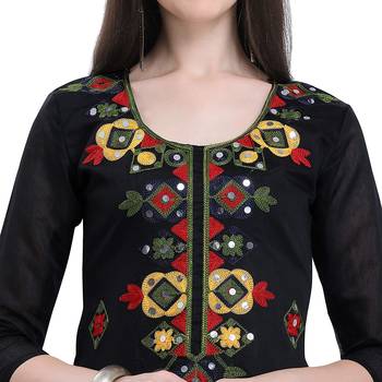 Black embroidered chanderi salwar 4