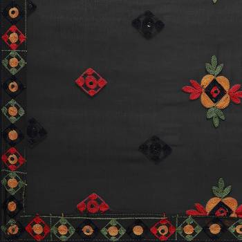 Brown embroidered chanderi salwar 4