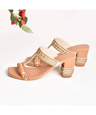 Zari & Mirror Embroidered Heels 2