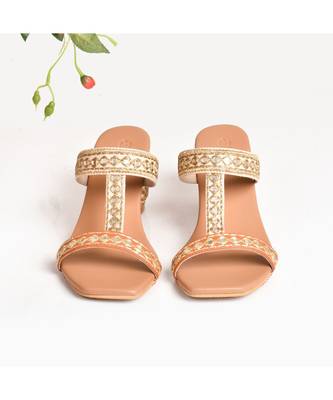 Zari & Mirror Embroidered Heels 5