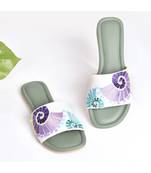 Sea Shells Embroidered Flat Slider
