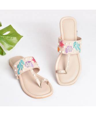 Oceana Life Embroidered Kolhapuri Flats 1