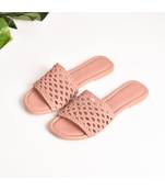 Hand Woven Nude Pink Sliders