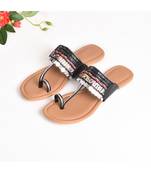 Black Boho Kolhapuri Flats