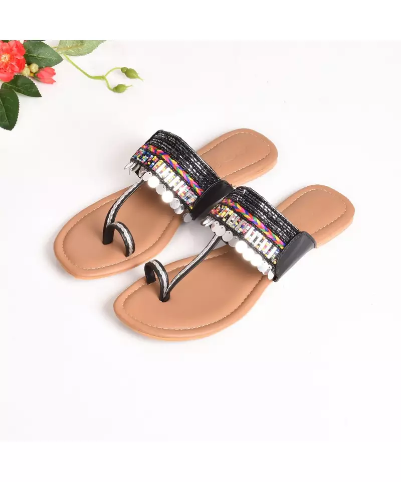 Black Boho Kolapuri