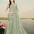 Light green embroidered net saree with blouse