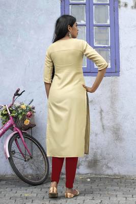 Cream embroidered cotton silk embroidered-kurtis 4