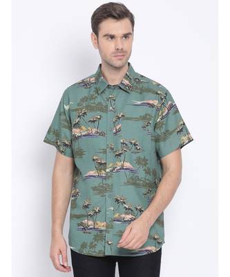 Graphic Lowly Doner Men   s Linen Blend  Shirt 1