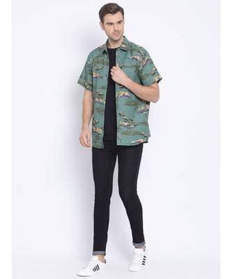 Graphic Lowly Doner Men   s Linen Blend  Shirt 2