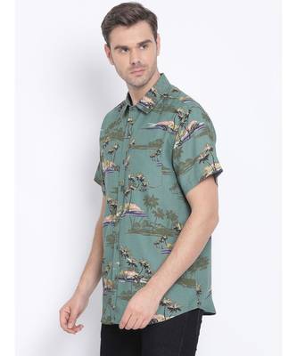 Graphic Lowly Doner Men   s Linen Blend  Shirt 3