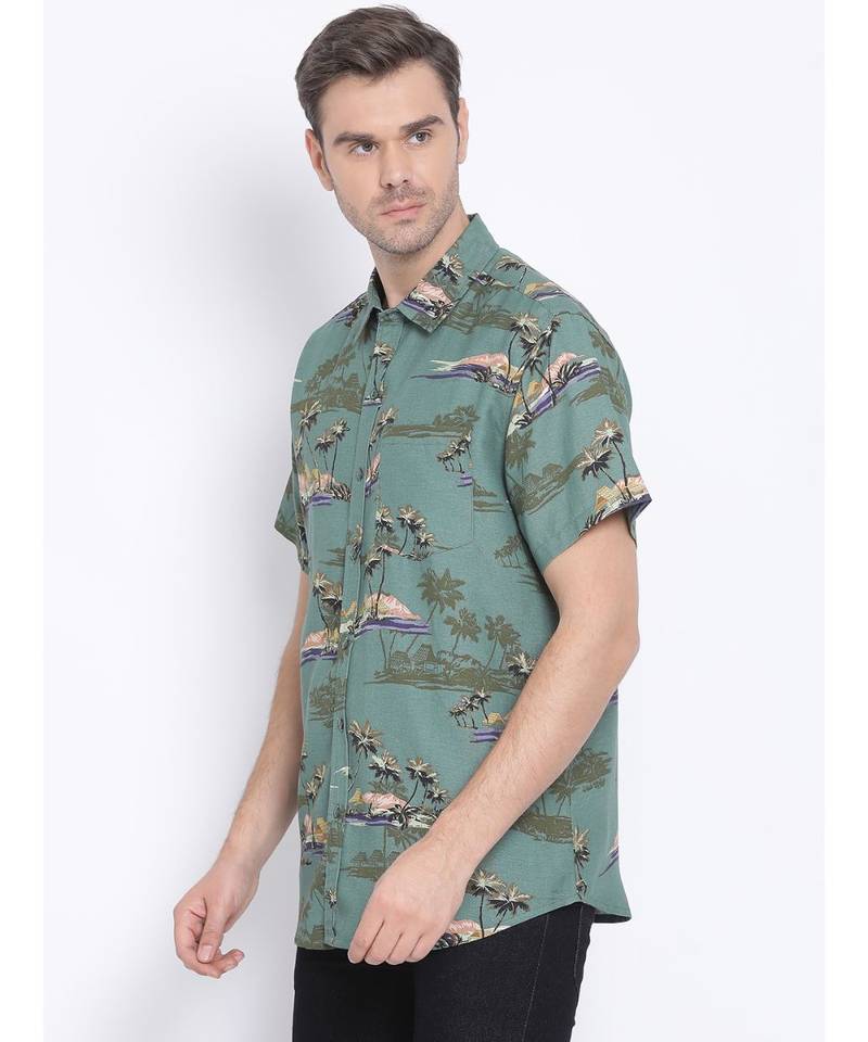 Graphic Lowly Doner Men   s Linen Blend  Shirt