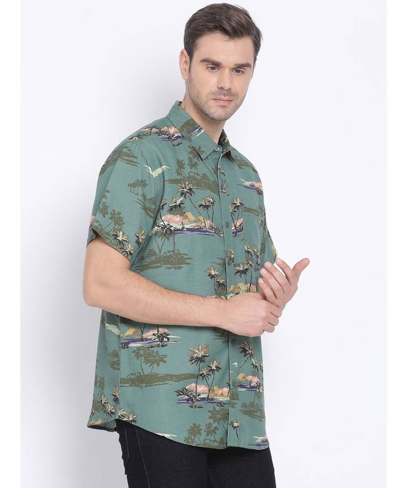 Graphic Lowly Doner Men   s Linen Blend  Shirt