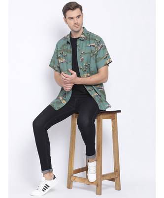 Graphic Lowly Doner Men   s Linen Blend  Shirt 7