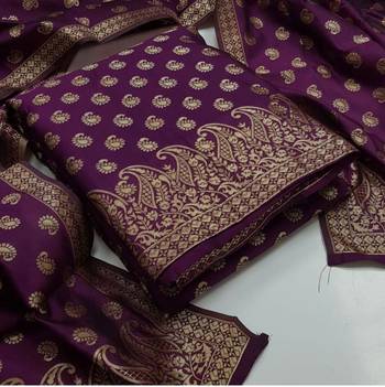 Purple jacquard chanderi salwar 1