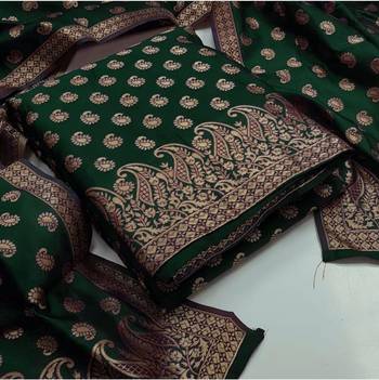 Green jacquard chanderi salwar 1