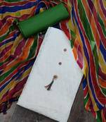 White chikankari chanderi salwar