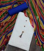 White chikankari chanderi salwar