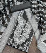 Black jacquard cotton silk salwar