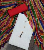 White chikankari chanderi salwar