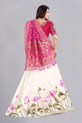 pink-white printed lehenga choli 2