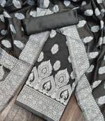 Black jacquard cotton silk salwar