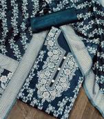 Green jacquard cotton silk salwar