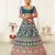 Exotic Blue Zari Embroidered Art Silk Designer Lehenga Choli For Wedding
