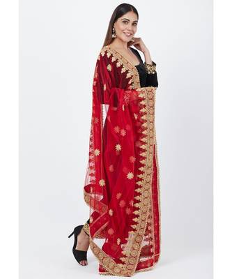 Black Velvet Border Anarkali with Churidar and Embroidered Net Dupatta 2