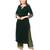 Forest Green Velvet Kurti with Straight Banarsi Palazzo