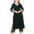 Forest Green Velvet Kurti with Straight Banarsi Palazzo