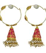 Magenta Brass Classic/Playful Casual/Party Handmade Earrings For Girls And Women