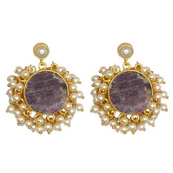Purple Brass Glamorous/Classic Party/Wedding Handmade Earrings For Girls And Women 1