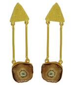 Brown Brass Classic Casual/Party Handmade Earrings For Girls And Women