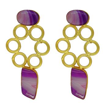 Purple Brass Classic Casual/Party Handmade Earrings For Girls And Women 1