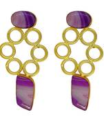 Purple Brass Classic Casual/Party Handmade Earrings For Girls And Women