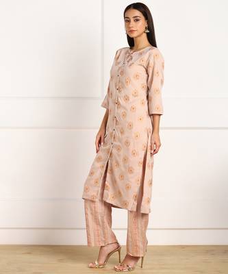 Peach digital print crepe salwar 3