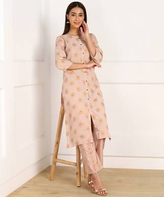 Peach digital print crepe salwar 4