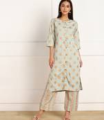 Light-green digital print crepe salwar