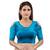 Muhenera Velvet Stretchable Round Neck Firozi Blouse